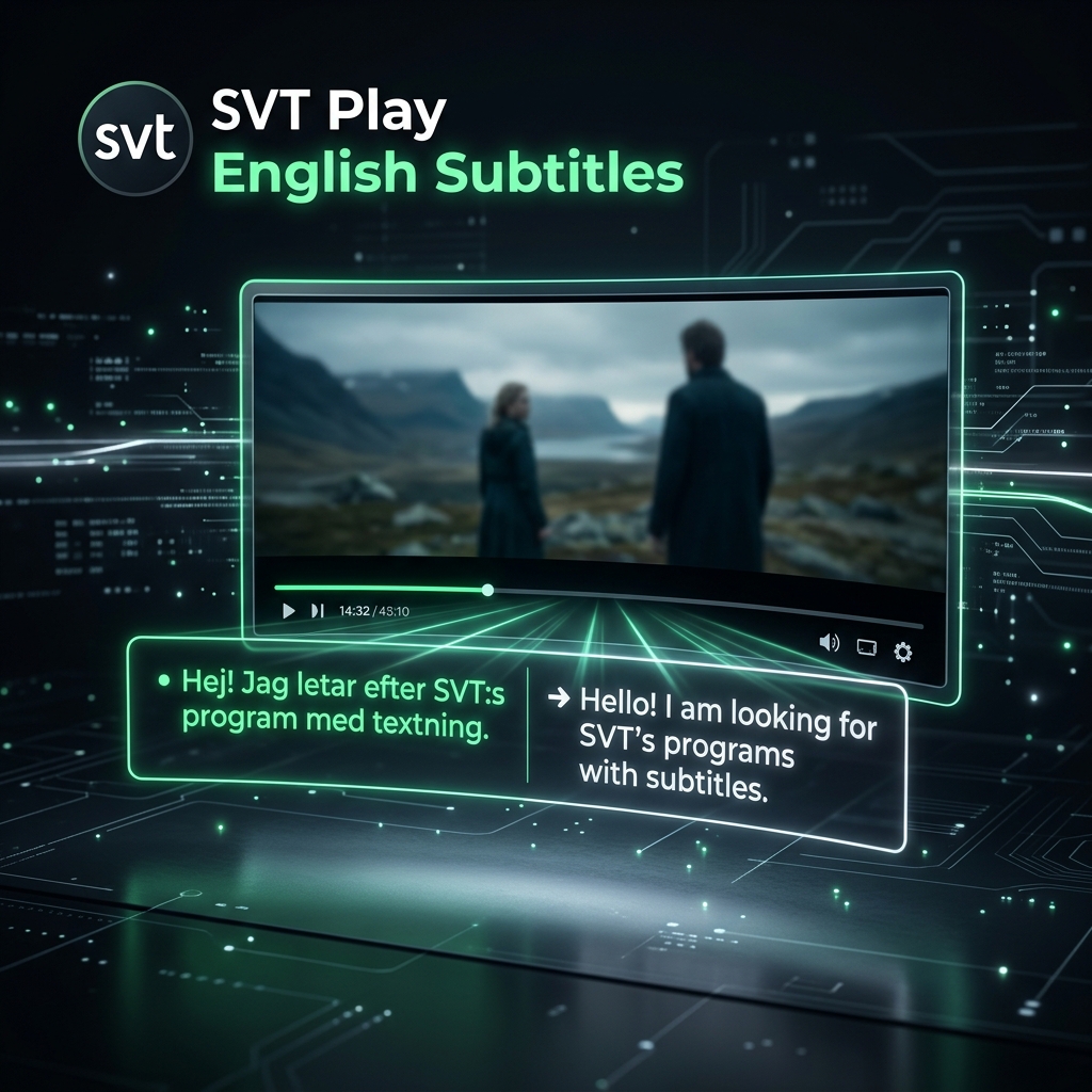 SVT Play English Subtitles extension in action showing Swedish to English translation overlay